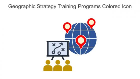 Geographic Strategy Training Programs Colored Icon In Powerpoint Pptx Png And Editable Eps Format