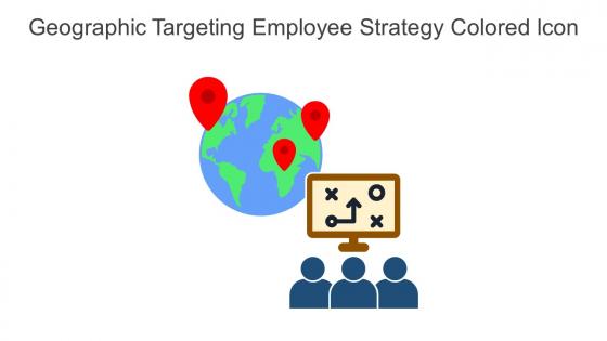 Geographic Targeting Employee Strategy Colored Icon In Powerpoint Pptx Png And Editable Eps Format