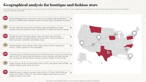 Geographical Analysis For Boutique And Fashion Store Clothing Boutique Business Plan BP SS