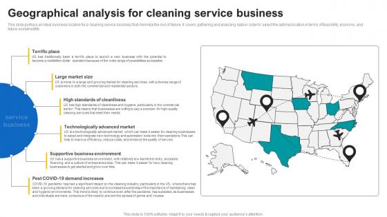 Geographical Analysis For Cleaning Service Business Janitorial Service Business Plan BP SS