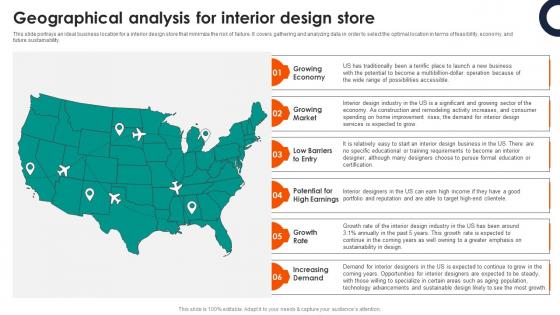 Geographical Analysis For Interior Design Store Commercial Interior Design Business Plan BP SS