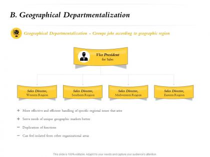 Geographical departmentalization southern ppt powerpoint presentation file designs