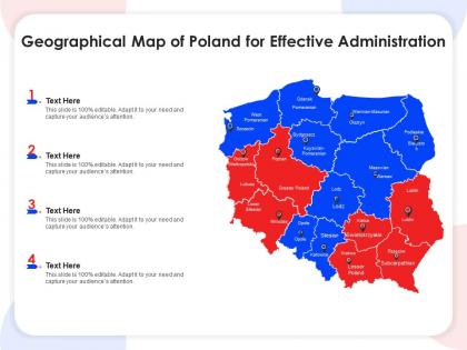 Geographical map of poland for effective administration