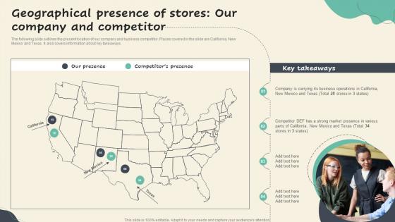 Geographical Presence Of Stores Our Company And Competitor Competitive Branding Strategies