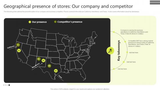 Geographical Presence Of Stores Our Company Brand Development Strategies To Strengthen