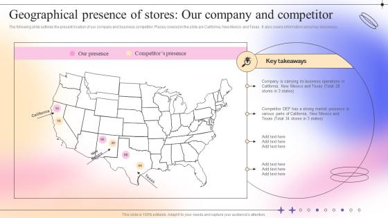 Geographical Presence Of Stores Our Company Complete Guide To Competitive Branding