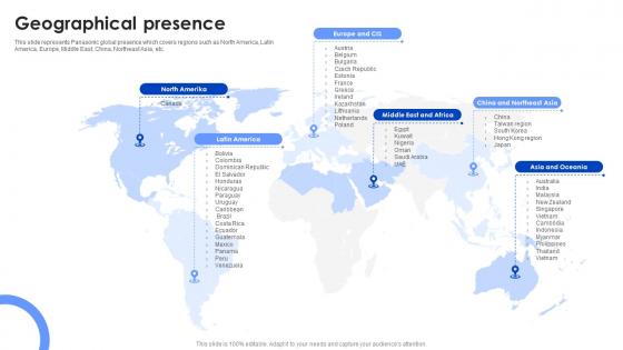 Geographical Presence Panasonic Company Profile CP SS