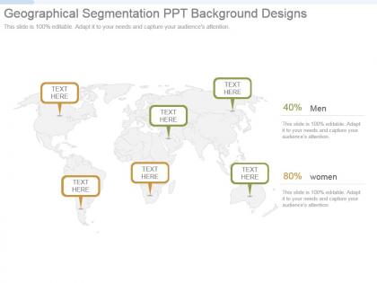 Geographical segmentation ppt background designs
