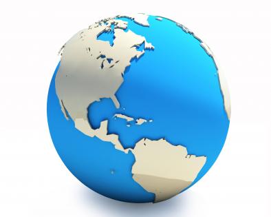 Geography earth globe icon stock photo
