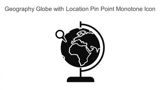 Geography Globe With Location Pin Point Monotone Icon In Powerpoint Pptx Png And Editable Eps Format