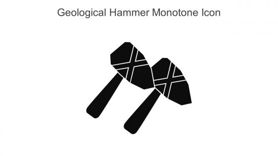 Geological Hammer Monotone Icon In Powerpoint Pptx Png And Editable Eps Format