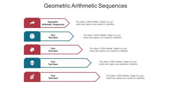 Geometric arithmetic sequences ppt powerpoint presentation slides deck cpb
