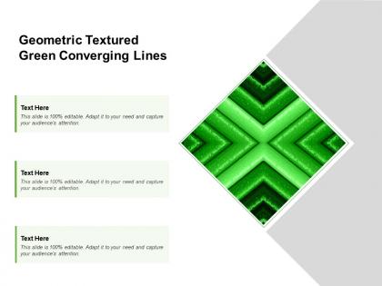 Geometric textured green converging lines
