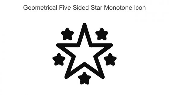 Geometrical Five Sided Star Monotone Icon In Powerpoint Pptx Png And Editable Eps Format