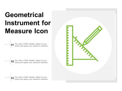 Geometrical instrument for measure icon