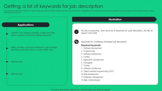Getting A List Of Keywords For Job Description Unlocking Potential Of Recruitment ChatGPT SS V