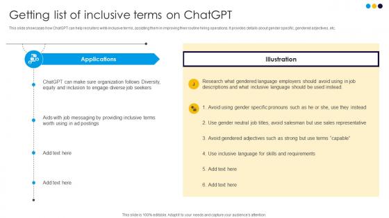 Getting List Of Inclusive Terms On ChatGPT Maximizing Roi In Recruitment AI SS V