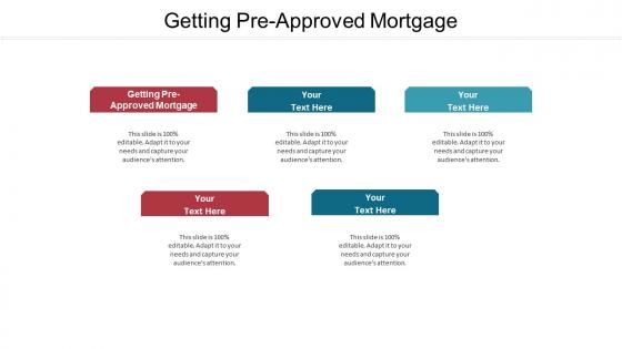 Getting pre approved mortgage ppt powerpoint presentation inspiration background cpb