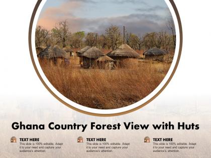 Ghana country forest view with huts