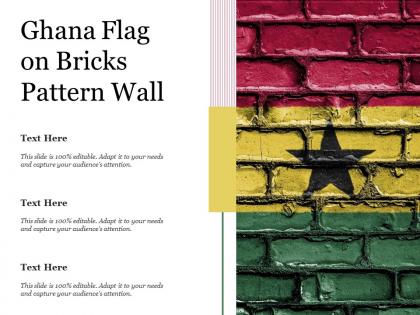 Ghana flag on bricks pattern wall