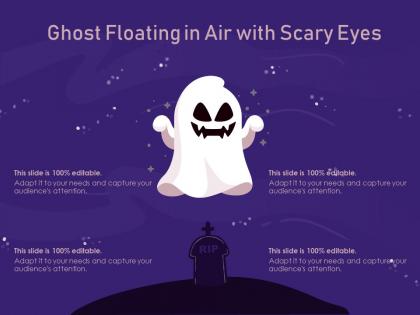 Ghost floating in air with scary eyes