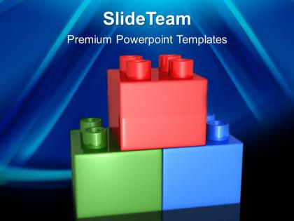 Giant building blocks powerpoint templates lego game process ppt
