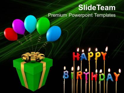 Gift and balloons happy birthday celebration powerpoint templates ppt themes and graphics 0213