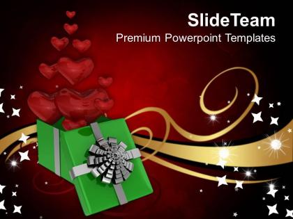 Gift box of heart and love powerpoint templates ppt themes and graphics 0213