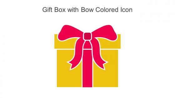 Gift Box With Bow Colored Icon In Powerpoint Pptx Png And Editable Eps Format