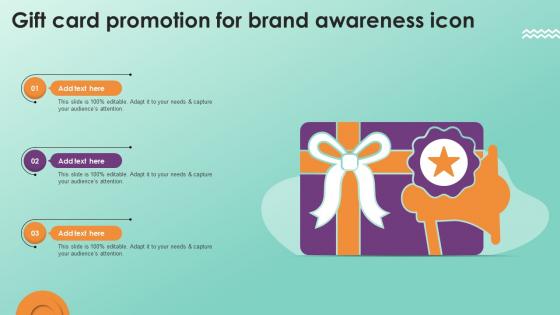 Gift Card Promotion For Brand Awareness Icon