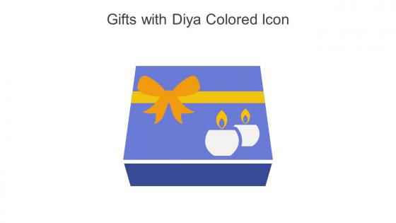 Gifts With Diya Colored Icon In Powerpoint Pptx Png And Editable Eps Format