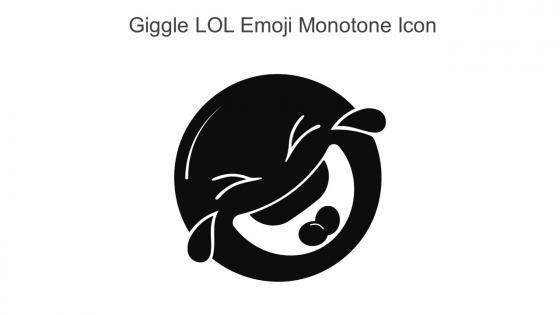Giggle Lol Emoji Monotone Icon In Powerpoint Pptx Png And Editable Eps Format