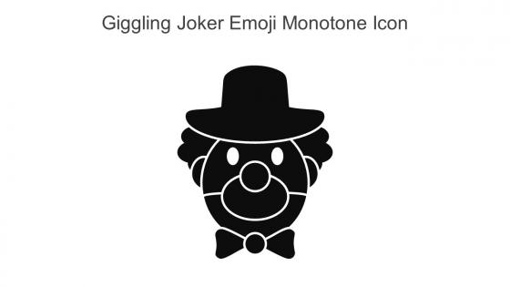 Giggling Joker Emoji Monotone Icon In Powerpoint Pptx Png And Editable Eps Format