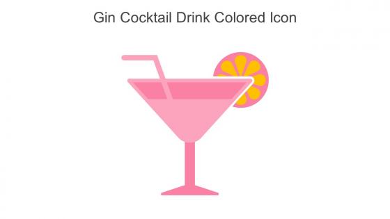 Gin Cocktail Drink Colored Icon In Powerpoint Pptx Png And Editable Eps Format