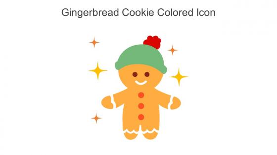 Gingerbread Cookie Colored Icon In Powerpoint Pptx Png And Editable Eps Format
