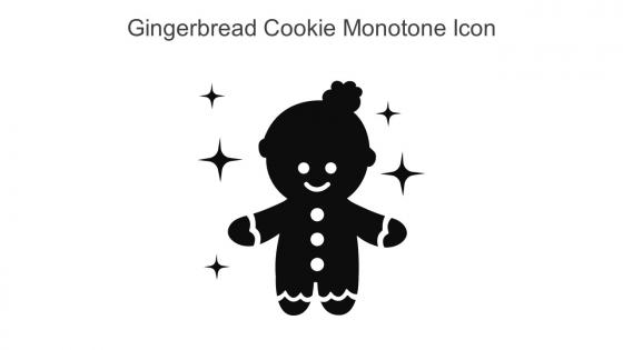 Gingerbread Cookie Monotone Icon In Powerpoint Pptx Png And Editable Eps Format