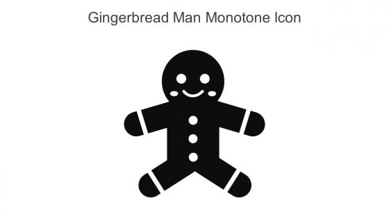 Gingerbread Man Monotone Icon In Powerpoint Pptx Png And Editable Eps Format