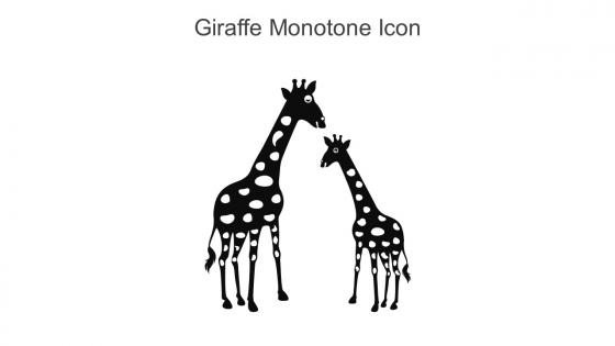 Giraffe Monotone Icon In Powerpoint Pptx Png And Editable Eps Format