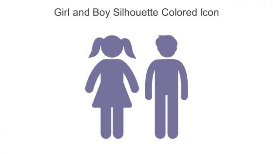 Girl And Boy Silhouette Colored Icon In Powerpoint Pptx Png And Editable Eps Format