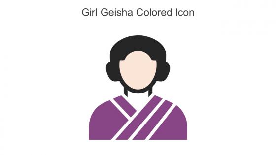 Girl Geisha Colored Icon In Powerpoint Pptx Png And Editable Eps Format