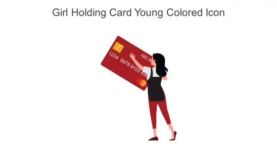 Girl Holding Card Young Colored Icon In Powerpoint Pptx Png And Editable Eps Format