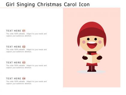 Girl singing christmas carol icon
