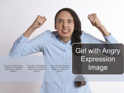 Girl with angry expression image