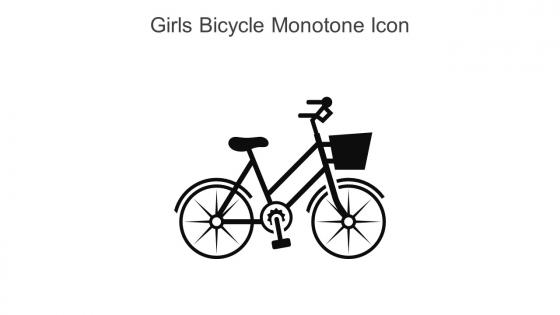 Girls Bicycle Monotone Icon In Powerpoint Pptx Png And Editable Eps Format