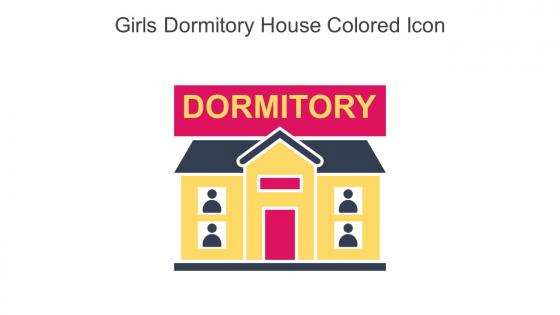 Girls Dormitory House Colored Icon In Powerpoint Pptx Png And Editable Eps Format