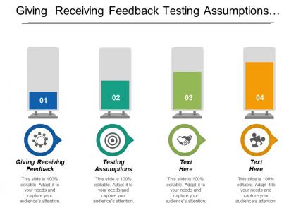 Giving receiving feedback testing assumptions collecting ideas proving summaries