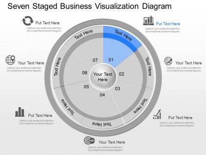 Gj seven staged business visualization diagram powerpoint template