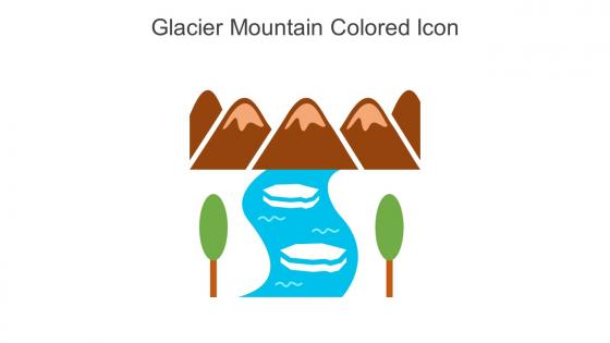 Glacier Mountain Colored Icon In Powerpoint Pptx Png And Editable Eps Format