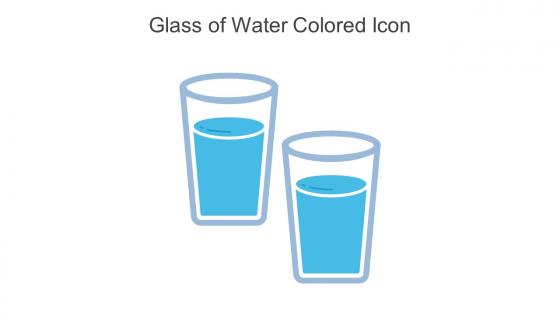 Glass Of Water Colored Icon In Powerpoint Pptx Png And Editable Eps Format