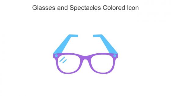 Glasses And Spectacles Colored Icon In Powerpoint Pptx Png And Editable Eps Format